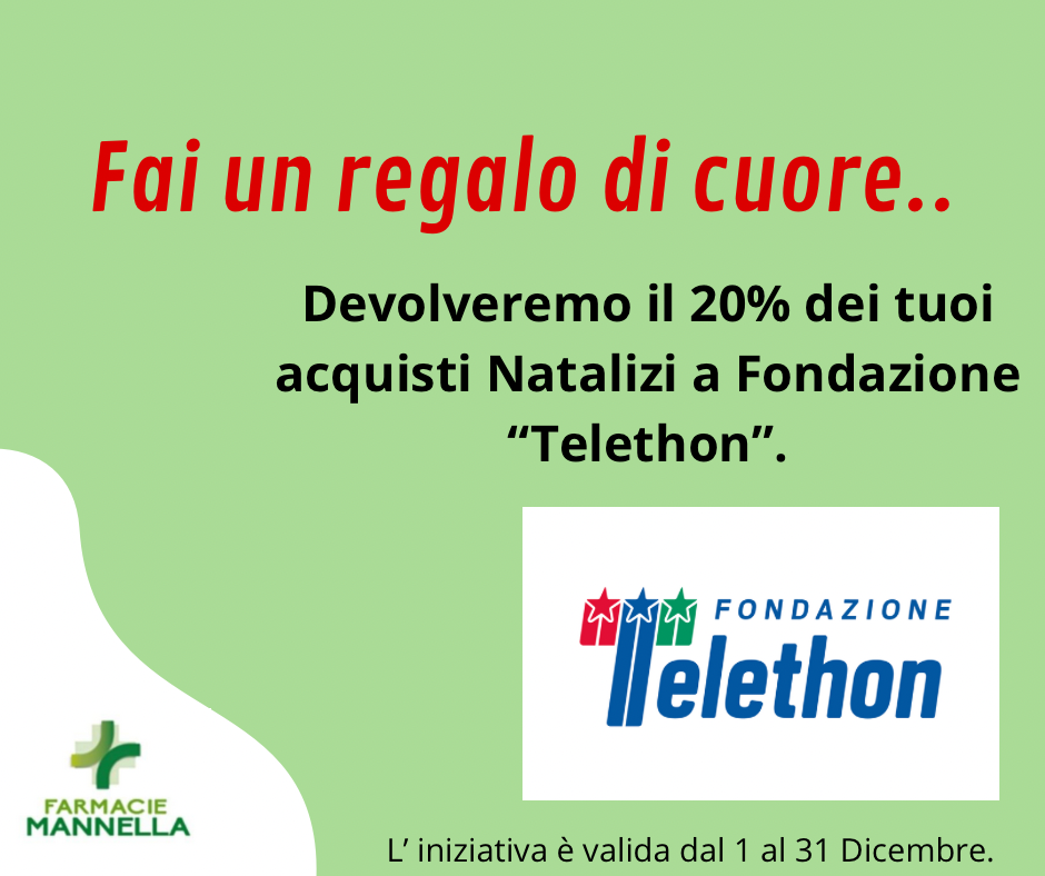 Importante iniziativa delle nostre Farmacie Mannella. #telethon